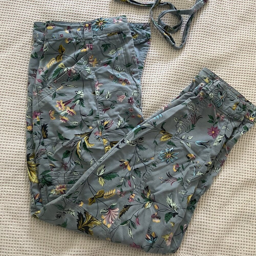 Anthropologie Victoria Floral Cargo Pants